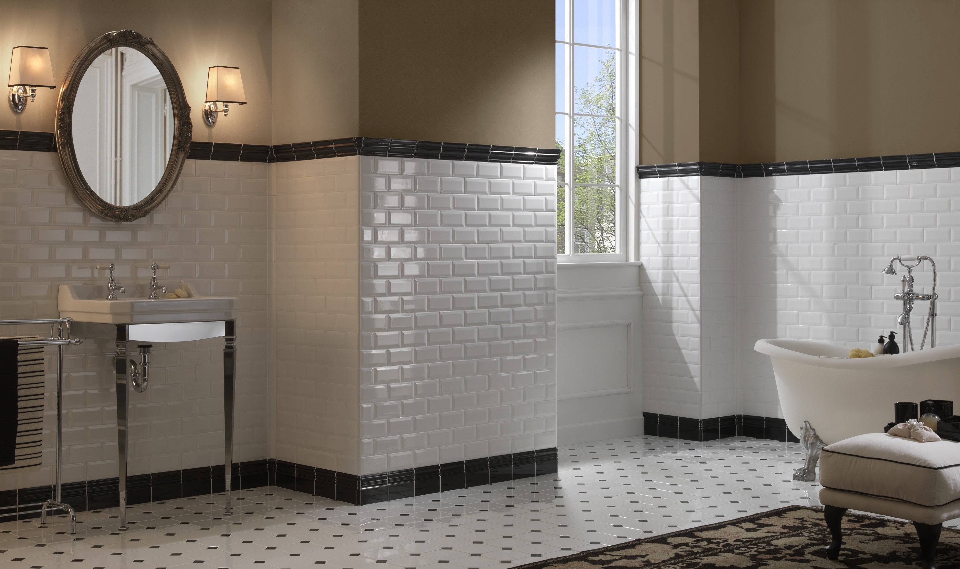 DIAMANTE BIANCO GLOSSY + DIAMANTE NERO GLOSSY