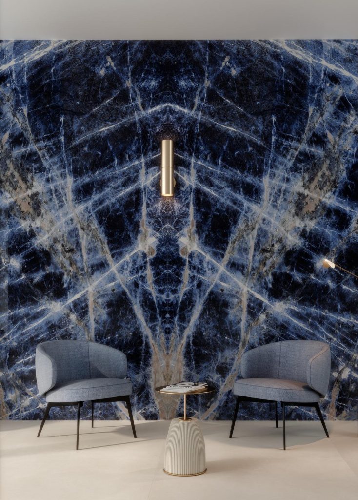 XL MARBLE BLU LUX BOOKMATCH