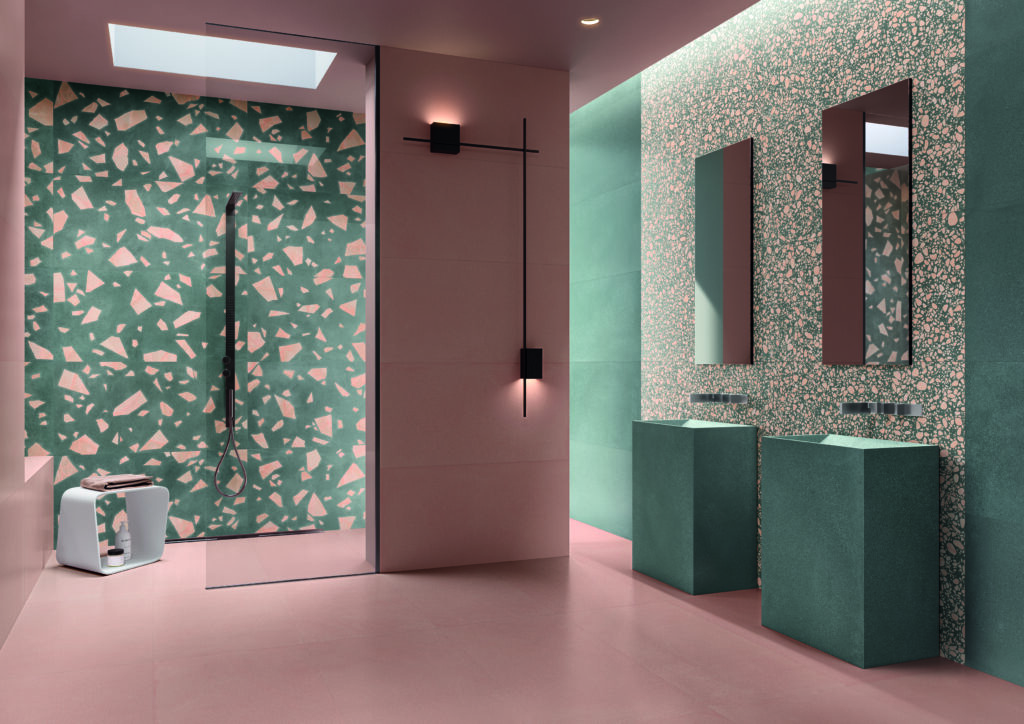 BERLIN GREEN PEBBLE-ROCK + PINK MONO