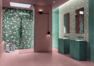 BERLIN GREEN PEBBLE-ROCK + PINK MONO