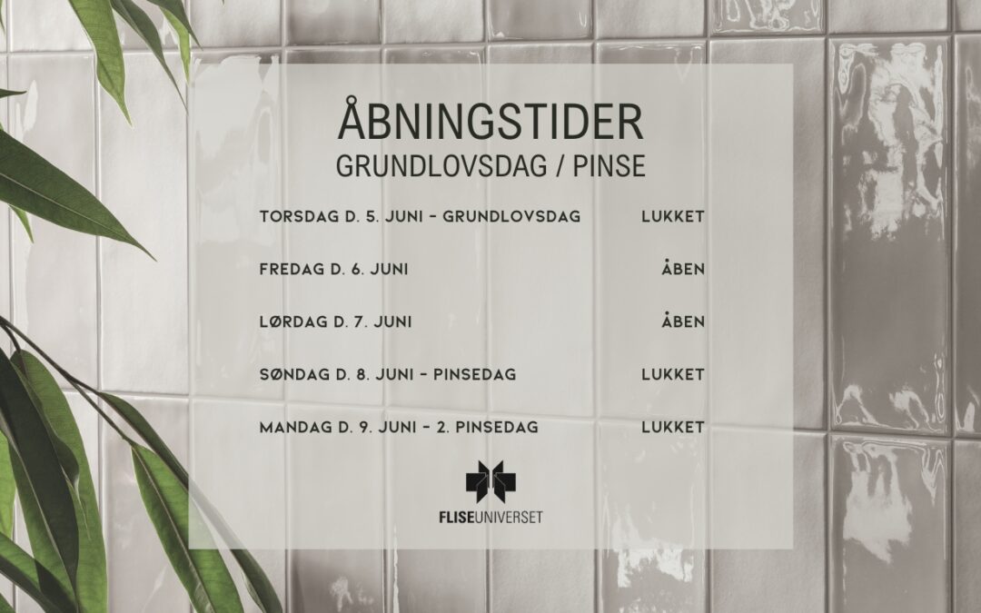 Grundlovsdag pinse åbningstider 2025